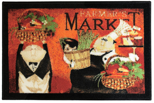 Farmers Market Chefs - 20"x40" Printed Kitchen Mat