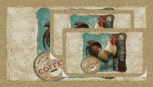 Mr. Rooster - 3pc Kitchen Mat Set
