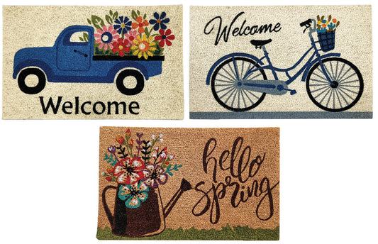 Hello Spring Collection - 18"x28" Printed Coir Mat
