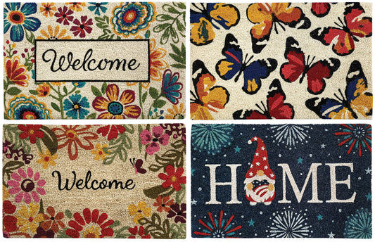 Welcome Spring Collection - 18"x28" Printed Coir Mat