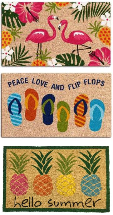 Summer Fun Collection  - 18"x28" Printed Coir Rug