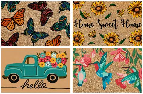 Fresh Spring Collection - 18"x28" Printed Coir Mat
