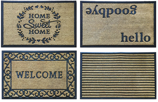 Edinburgh Collection - 18"x28" Rubber Coir Brush Mat