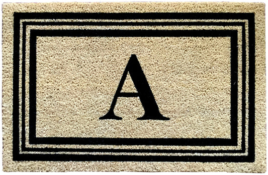 Monogram Letter A - 18"x28" Printed Coir Rug