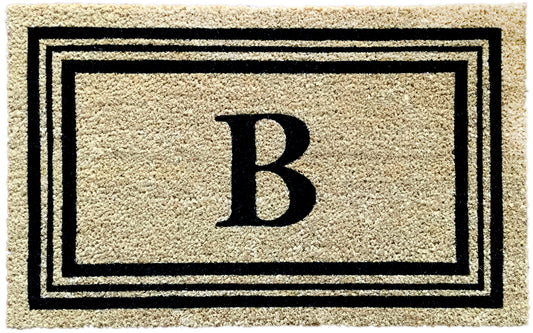 Monogram Letter B - 18"x28" Printed Coir Rug
