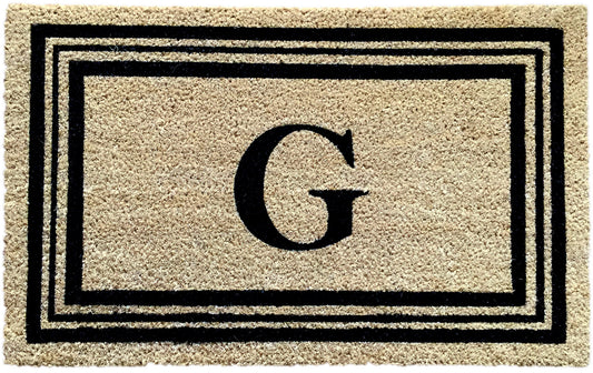 Monogram Letter G - 18"x28" Printed Coir Rug