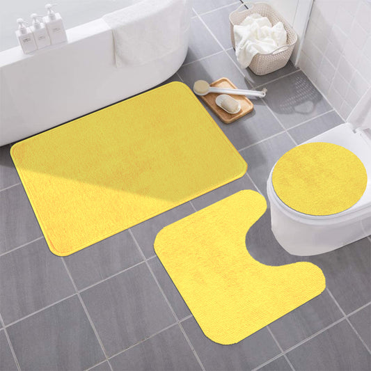 Brenda - 3pc Bath Mat Set - Gold
