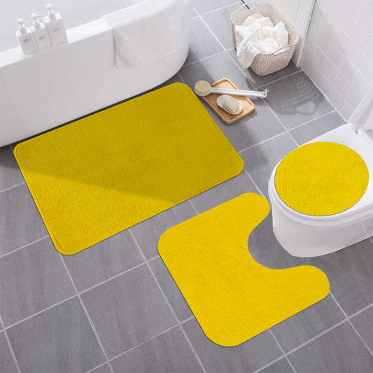 Brenda - 3pc Bath Mat Set - Yellow