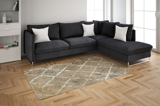Geometric Golden Weave - 3'x5' Area Rug