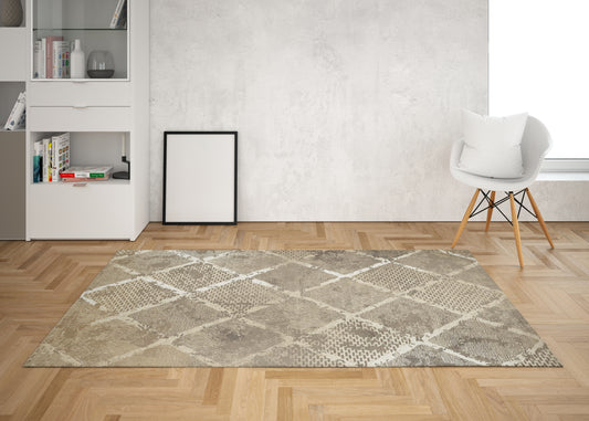 Geometric Golden Weave - 5'x7' Area Rug