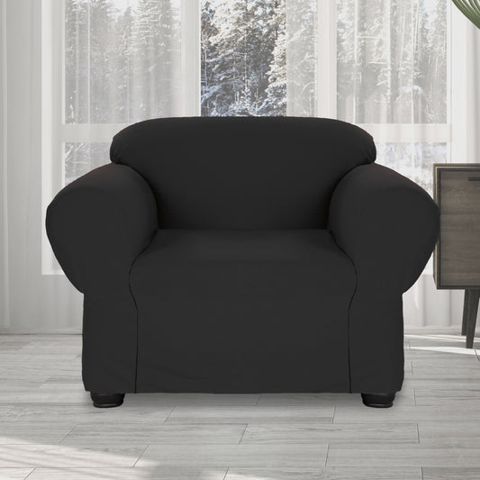 Jersey Slip Cover - Chair - Black