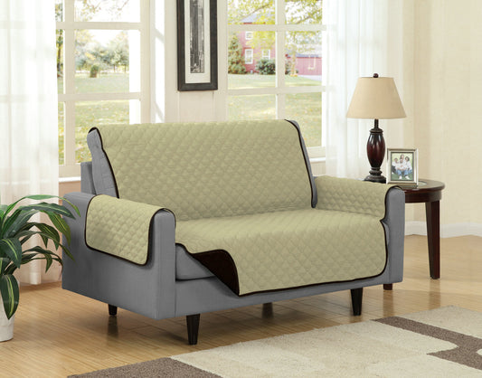 Reversible Microfiber Furniture Protector - Loveseat – Camel/Brown