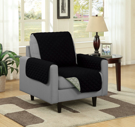 Reversible Microfiber Furniture Protector - Chair – Black/Grey