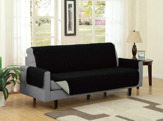 Reversible Microfiber Furniture Protector - Sofa – Black/Grey