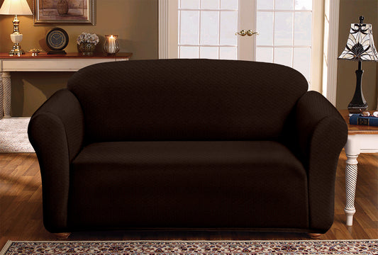 Milan Slipcover Loveseat - Chocolate