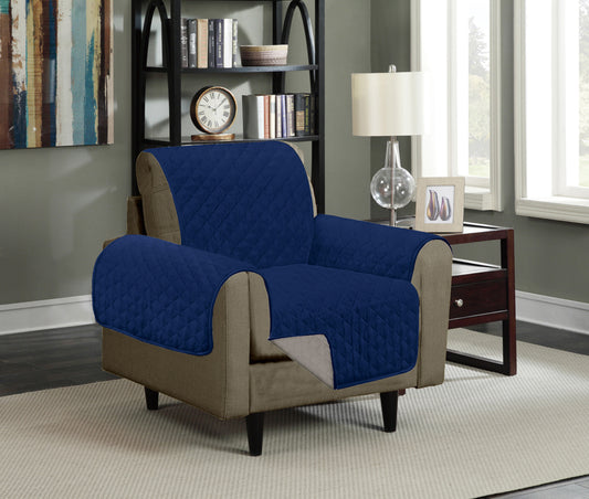 Reversible Microfiber Furniture Protector - Chair – Navy/Grey