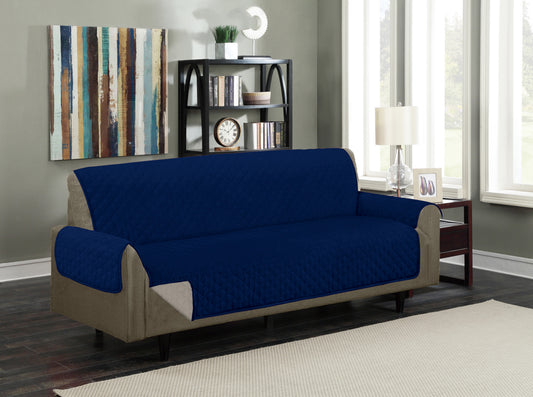 Reversible Microfiber Furniture Protector - Sofa – Navy/Grey