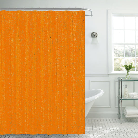 Kendall-  13pc Microfiber Shower Curtain Set - Orange