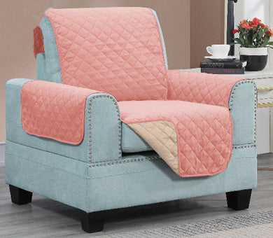 Reversible Microfiber Furniture Protector - Chair – Coral/Taupe