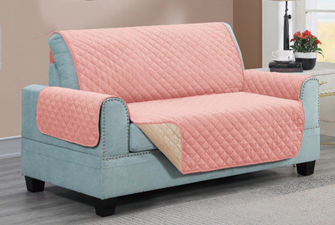 Reversible Microfiber Furniture Protector - Loveseat – Coral/Taupe