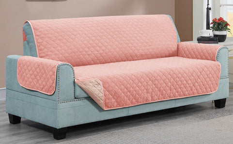 Reversible Microfiber Furniture Protector - Sofa – Coral/Taupe
