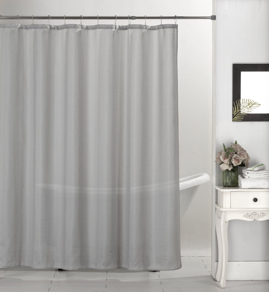 Emerson - 70"x70" Canvas Shower Curtain - Grey