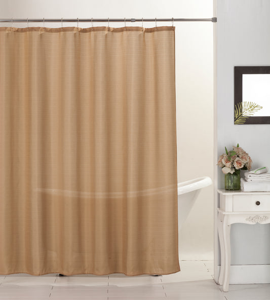 Emerson - 70"x70" Canvas Shower Curtain - Mocha