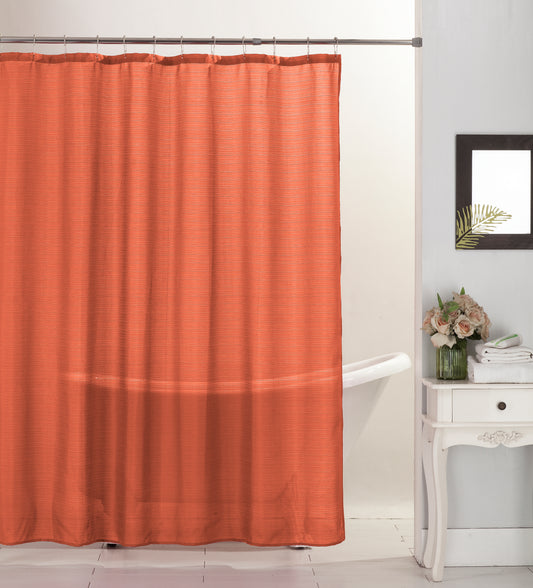 Emerson - 70"x70" Canvas Shower Curtain - Coral