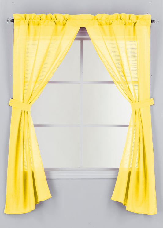 Emerson - Canvas Window Curtain - Yellow