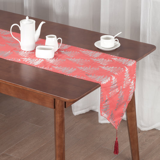 Juniper - 13"x72" Runner - Red/Silver