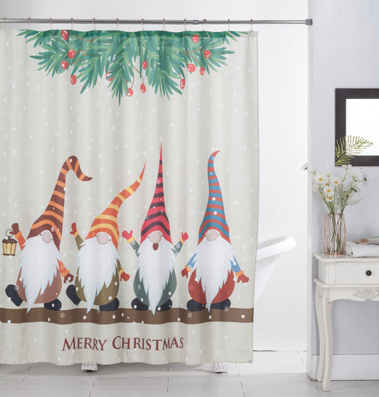 Four Gnomes - 70"x70" Canvas Shower Curtain