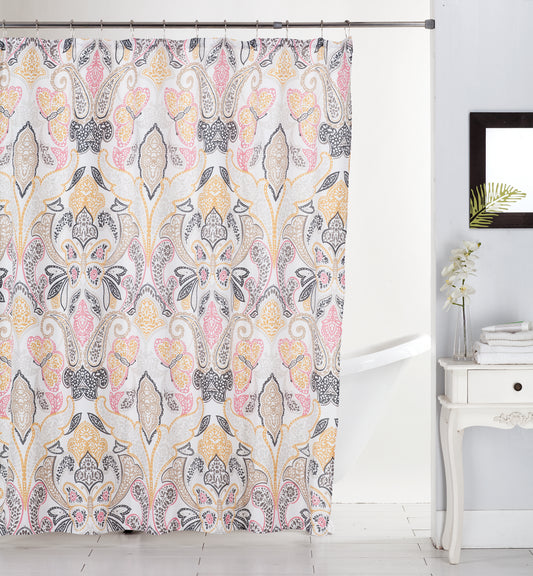 Dahila - 13pc Canvas Shower Curtain Set