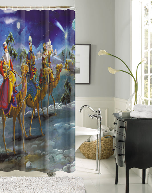 3 Kings on Camels - 70"x70" Polyester Shower Curtain