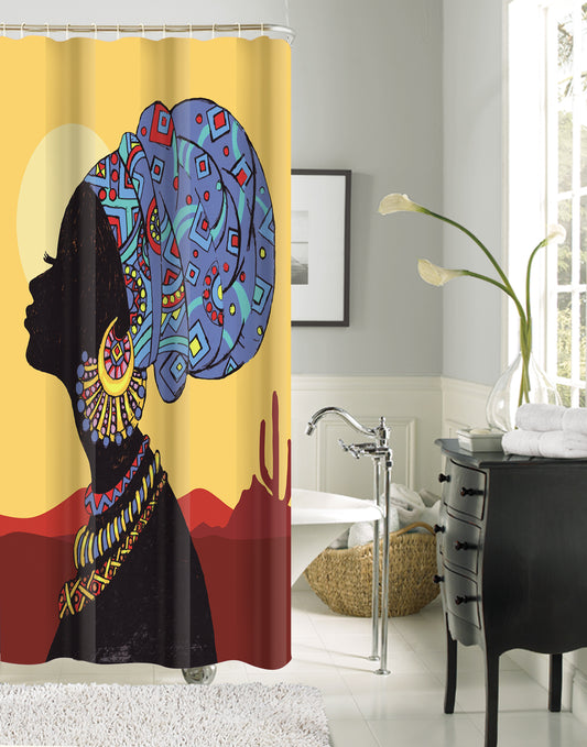 African Woman - 70"x70" Polyester Shower Curtain