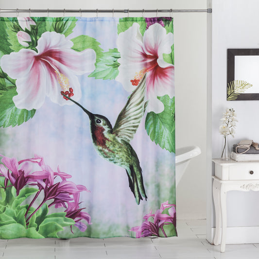 Green Hummingbird-  70"x70" Polyester Shower Curtain