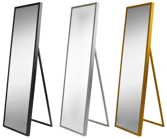 Standing Decor Mirror - 12"x60" - White, Gold, and Silver