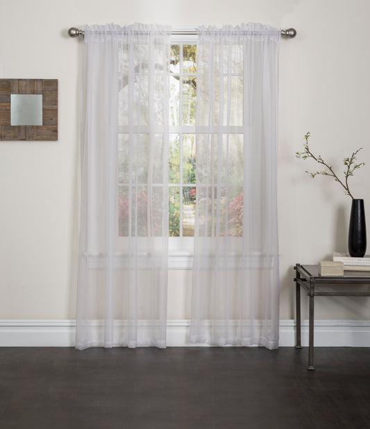 Lisa - 55"x84" Sheer Rod Pocket Curtain - Beige