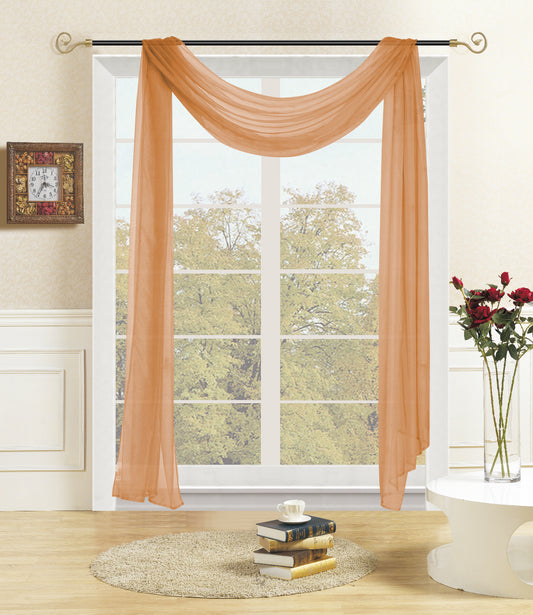 Lisa Sheer Scarf - Terracotta