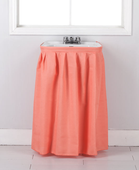 Emerson Solid Sink Skirt - Coral