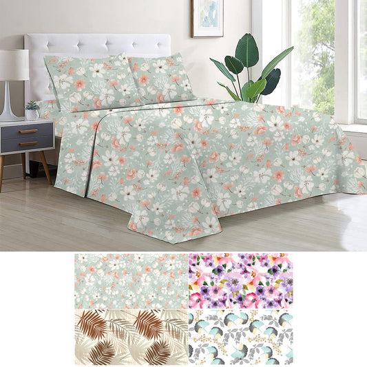 Luxury King - 4pc Printed Sheet Set - Assortment D