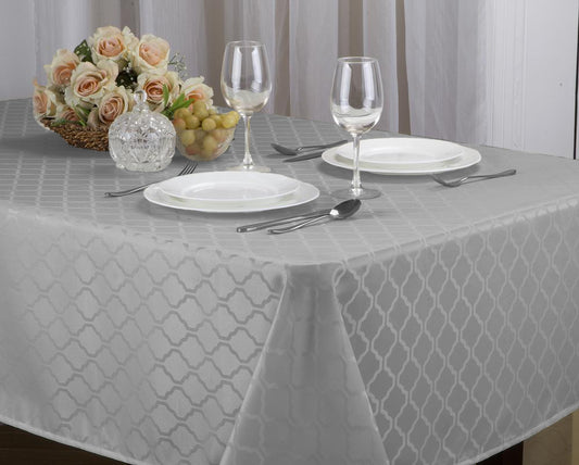 Harriet - Jacquard Tablecloth - Silver