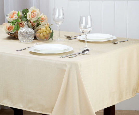 Matilda - Jacquard Tablecloth - 60"x84" - Beige