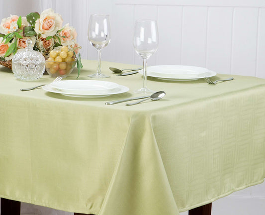 Matilda - Jacquard Tablecloth - 70" Round - Sage