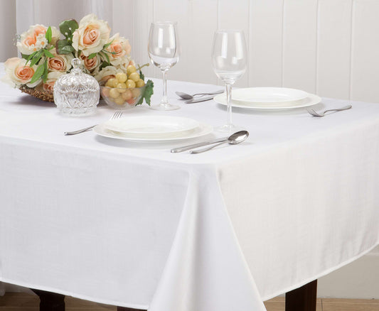 Matilda - Jacquard Tablecloth - 60"x102" - White
