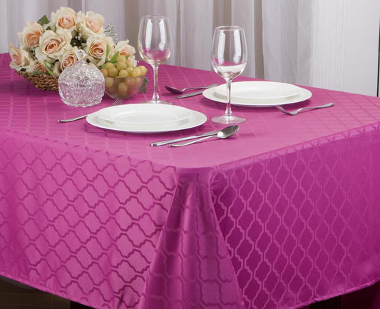Harriet - Jacquard Tablecloth - Fuchsia