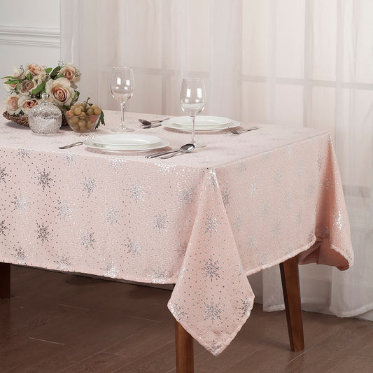 Twinkle Blush/Silver Tablecloth Assorted Sizes