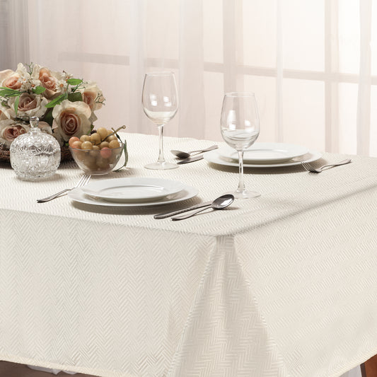 Vivian Mosaic Tablecloth - 60"x102" - Cream