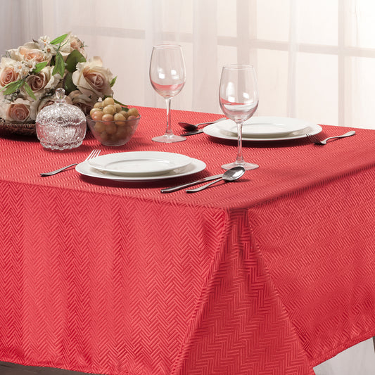 Vivian Mosaic Tablecloth - 70" Round - Red