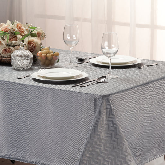 Vivian Mosaic Tablecloth 60"x102" - Grey