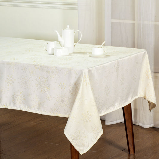 Snowflake Tablecloth, Assorted Sizes- Silver